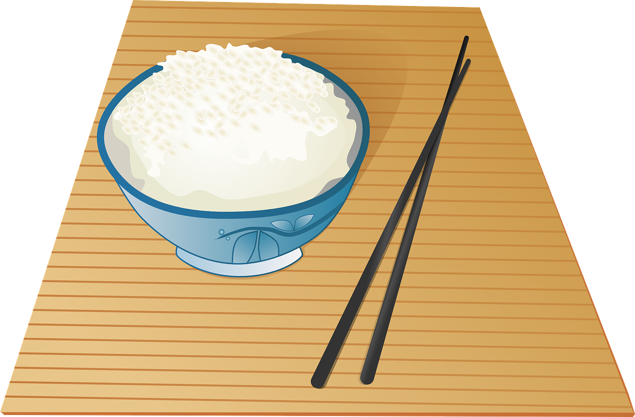 rice bowl and chopsticks