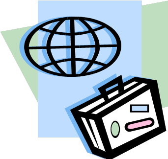 suitcase and globe
