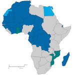 map of francophone Africa