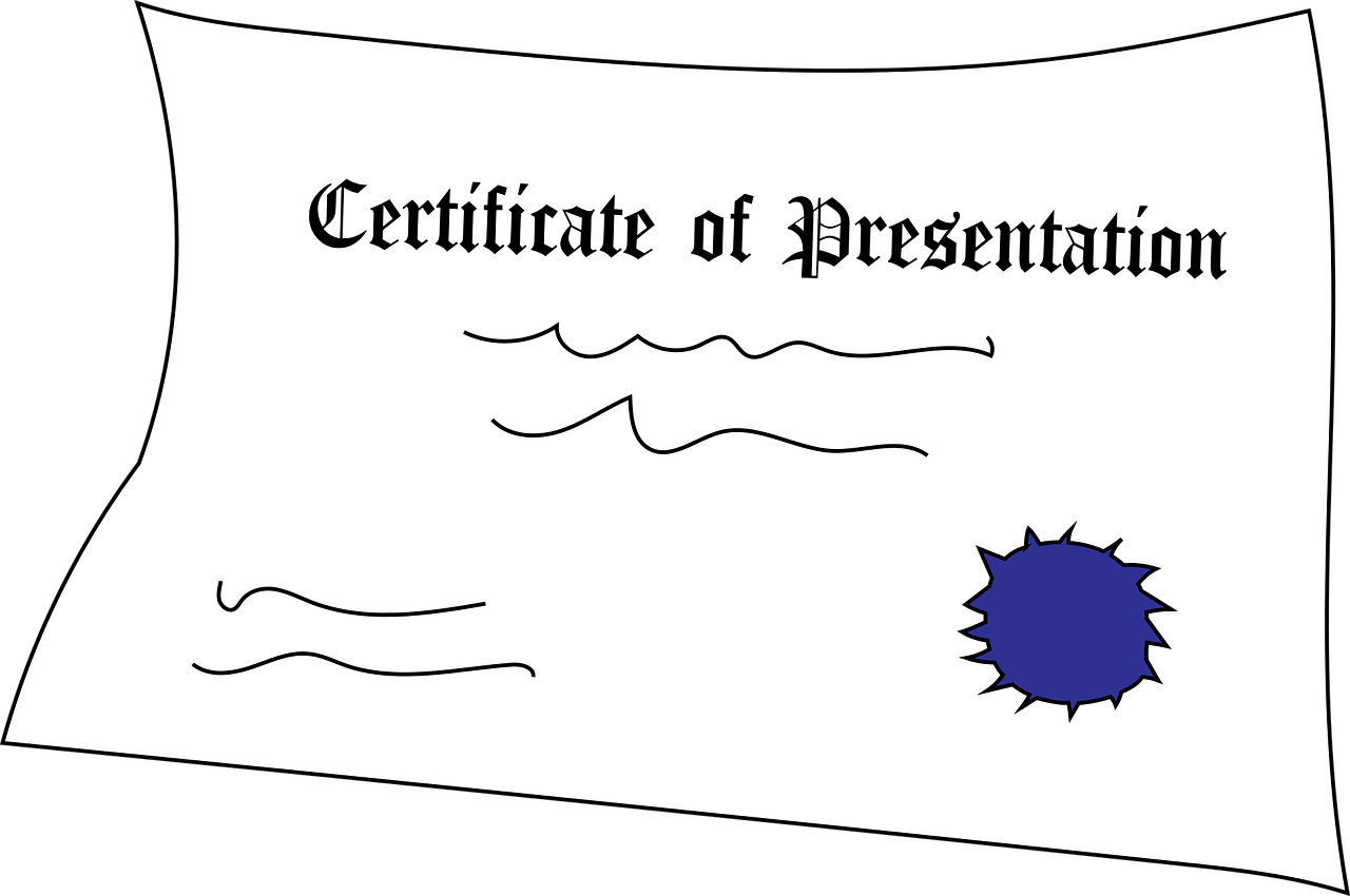 image of a certificate