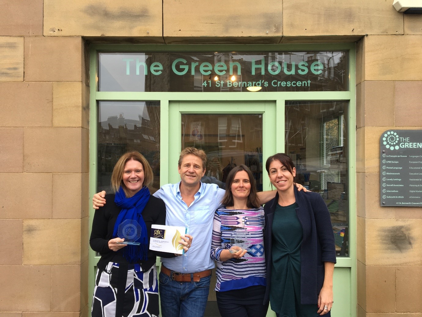 photo of LFEE staff with GTCS certificate of recognition